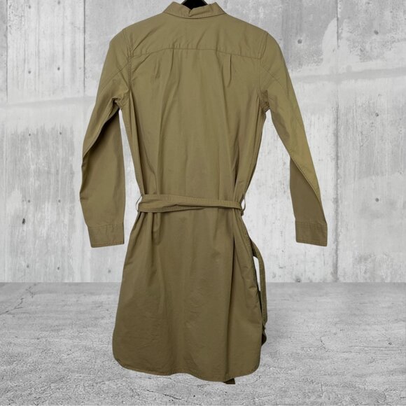 Ralph Lauren Womens Khaki Cotton Belted Shirt Dress - Picture 2 of 9